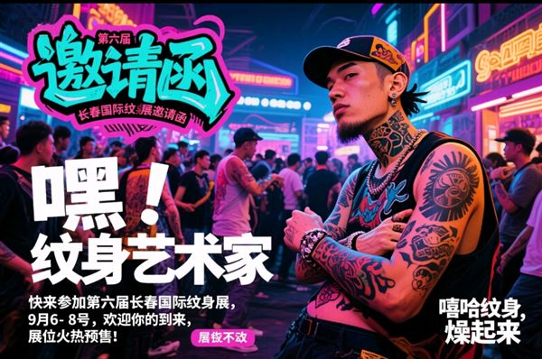 第六届长春国际纹身展现在开始招募了9月6-8号不见不散